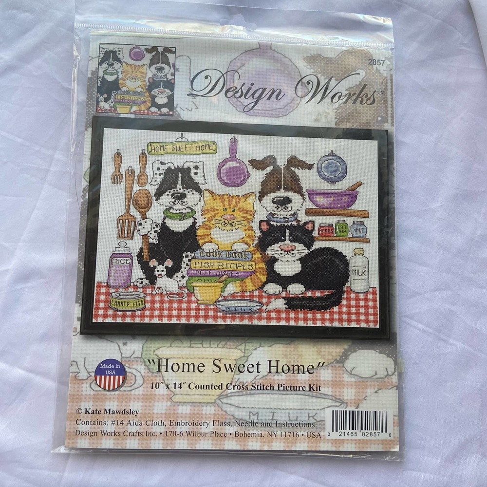 Design Works 2857 Home Sweet Home 10"x14" Counted Cross Stitch Kit Kate Mawdsley